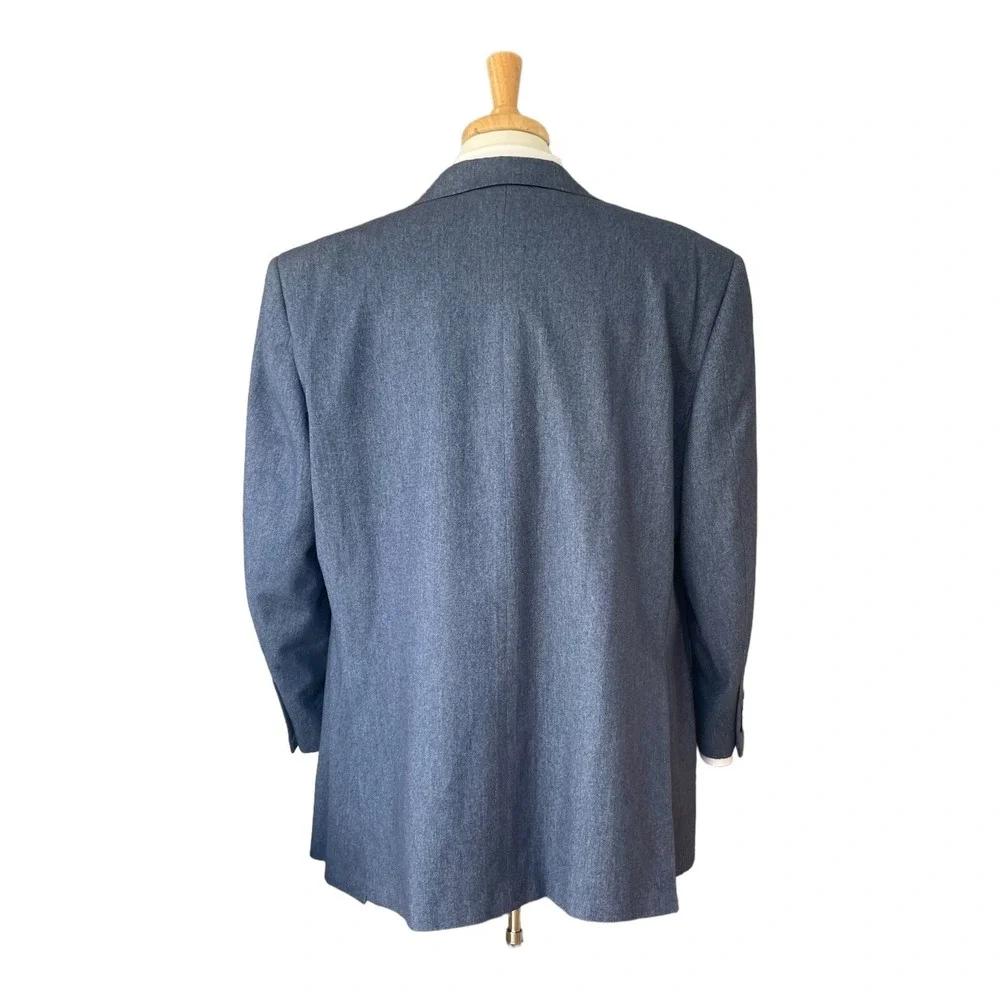 Stefano Ricci Recent‎ Blue Cashmere Cotton Fleece Mens Blazer Size 48R Mint
